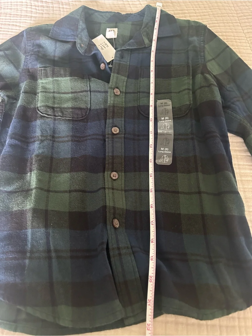 NWT Gap Kids 8 Flannel Shirt